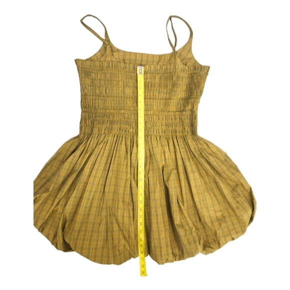 NEW Rebecca Taylor Smocked Plaid Mini Dress SZ 16 - Picture 4 of 13